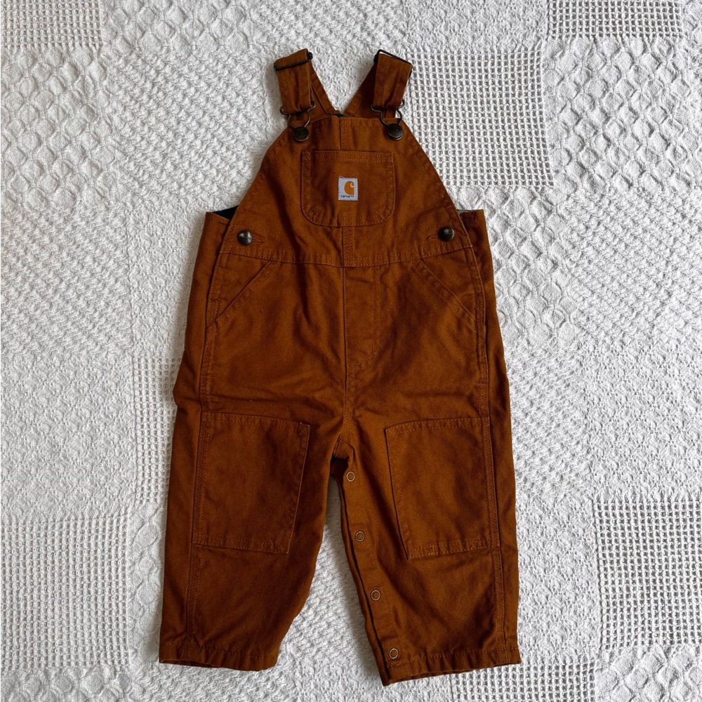 Baby’s brown carhartt overalls